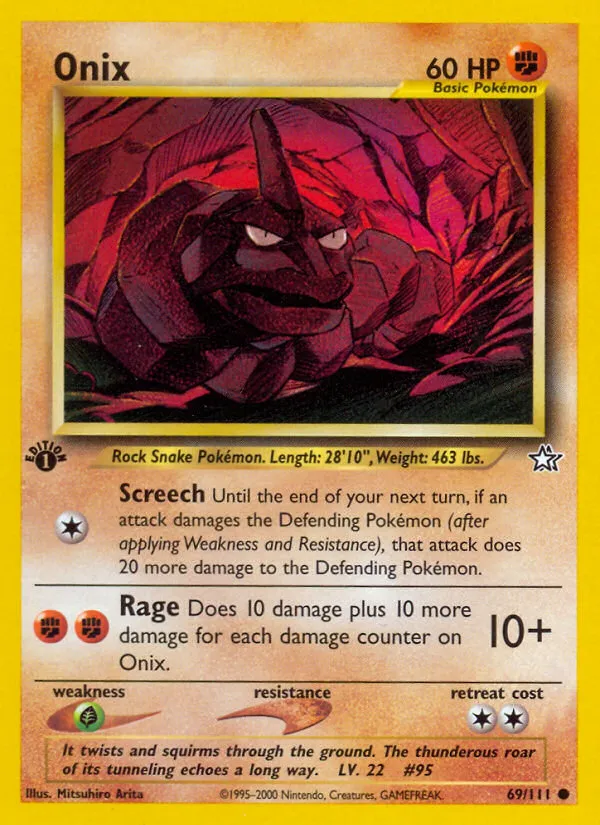 2000 Neo Genesis Onix Common #069/111 Common card image