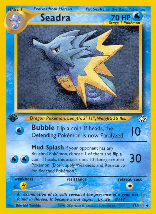 2000 Neo Genesis Seadra Uncommon #048/111 Uncommon card image