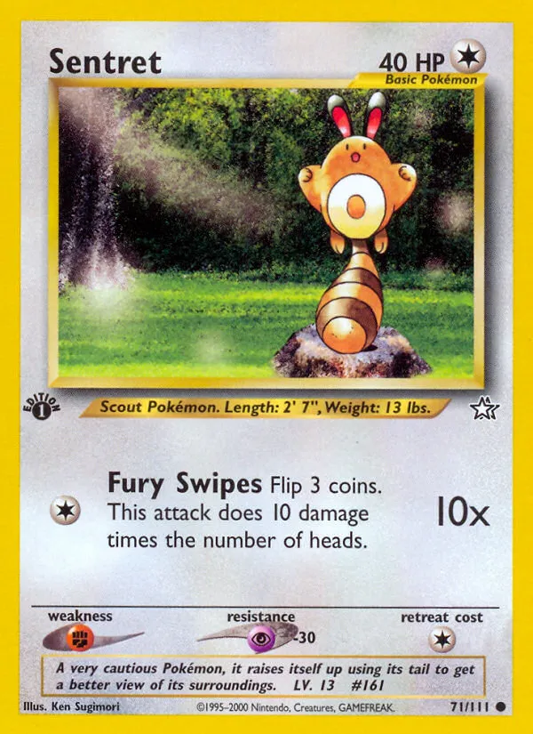 2000 Neo Genesis Sentret Common #071/111 Common card image
