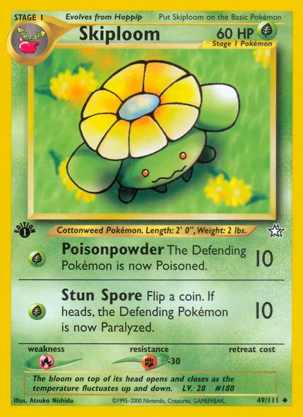 2000 Neo Genesis Skiploom Uncommon #049/111 Uncommon card image