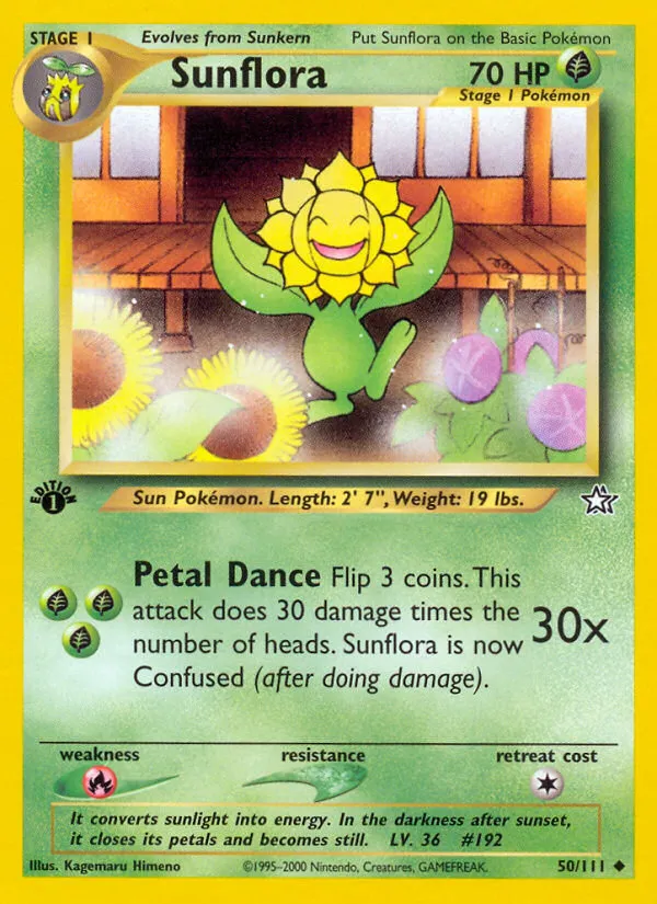 2000 Neo Genesis Sunflora Uncommon #050/111 Uncommon card image