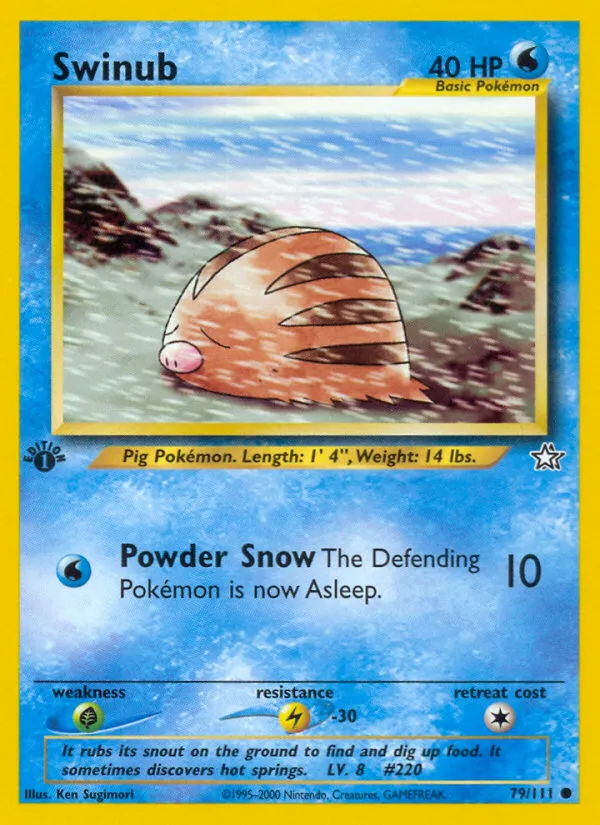 2000 Neo Genesis Swinub Common #079/111 Common card image