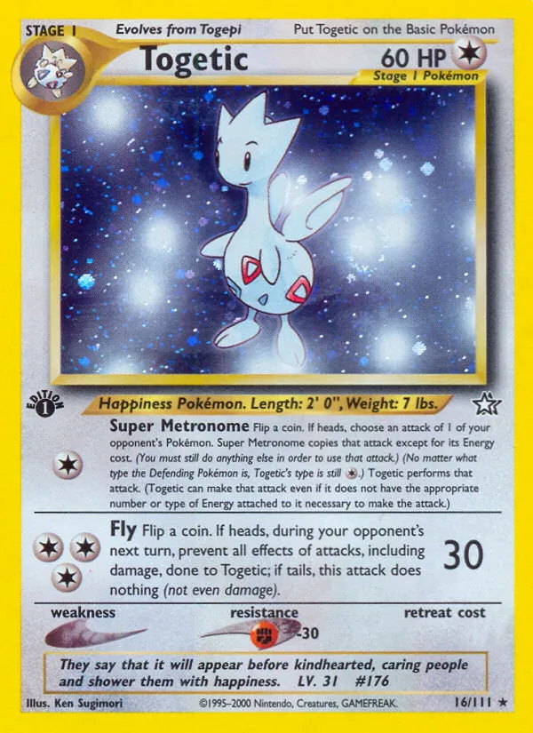 2000 Neo Genesis Togetic #016/111 Rare Holo card image