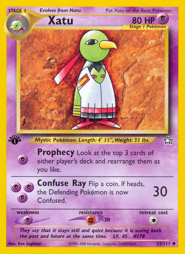 2000 Neo Genesis Xatu Uncommon #052/111 Uncommon card image