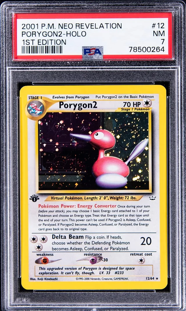 2000 Neo Revelation Porygon 2 1st Edition Rare Holofoil #12 card image