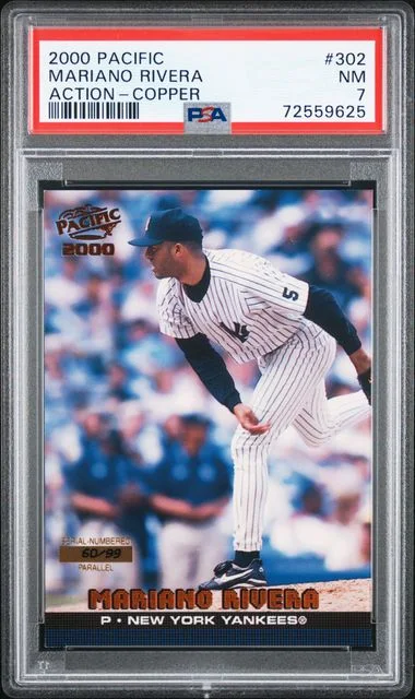 2000 Pacific Action Copper Mariano Rivera #302 card image