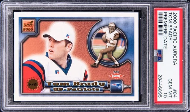 2000 Pacific Aurora Premiere Date Tom Brady #84 card image