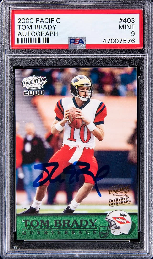 2000 Pacific Autograph Tom Brady #403 card image