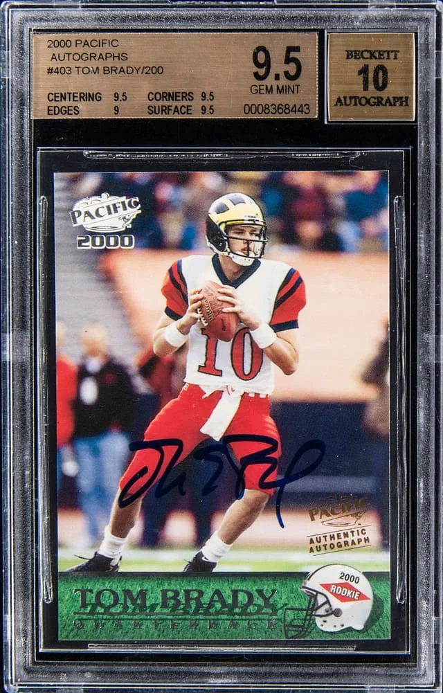 2000 Pacific Autographs Tom Brady #403 card image