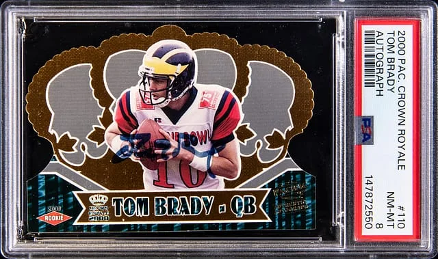 2000 Pacific Crown Royale Autograph Tom Brady #110 card image