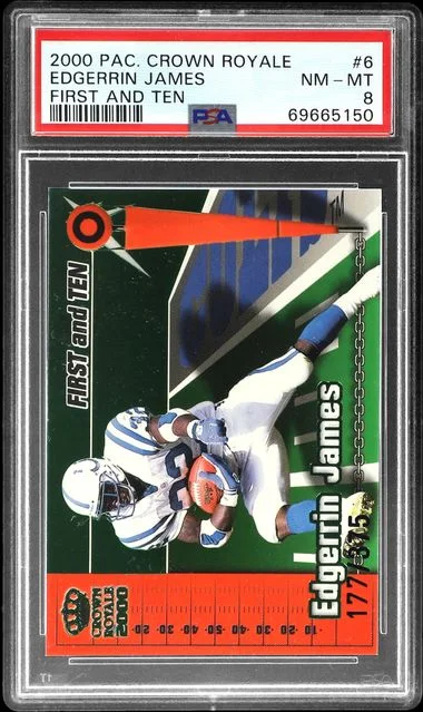2000 Pacific Crown Royale First And Ten Edgerrin James #6 card image