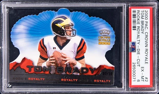 2000 Pacific Crown Royale Royalty Die-Cut Tom Brady #2 card image
