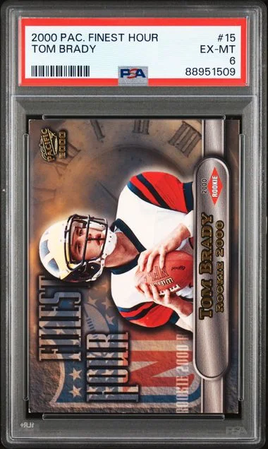 2000 Pacific Finest Hour Tom Brady #15 card image