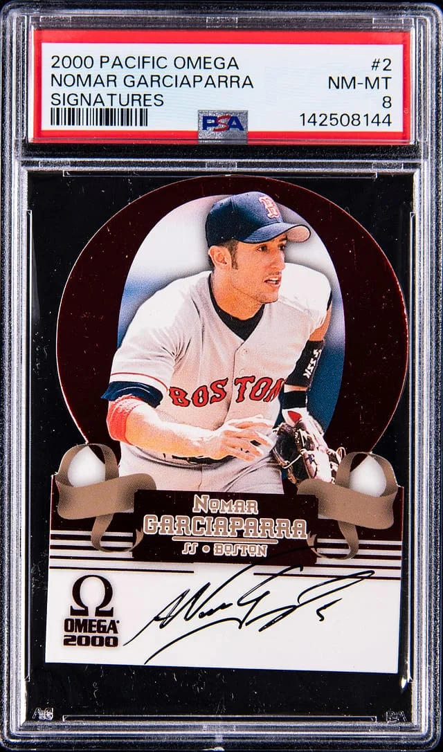 2000 Pacific Omega Signatures Nomar Garciaparra #2 card image