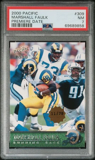 2000 Pacific Premiere Date Marshall Faulk #309 card image