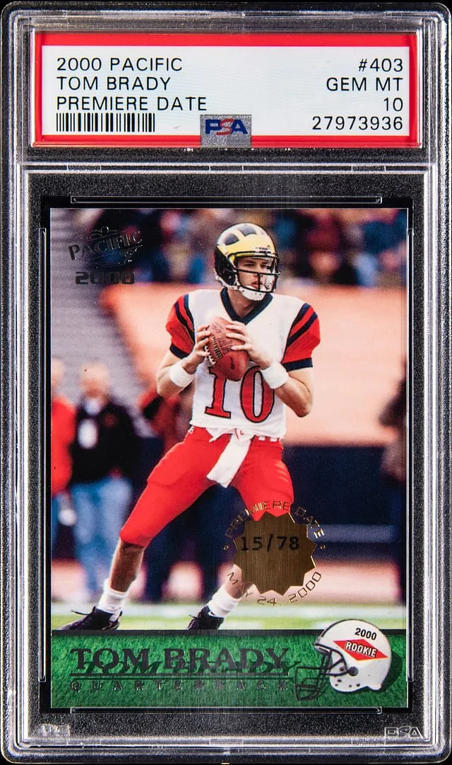 2000 Pacific Premiere Date Tom Brady #403 card image