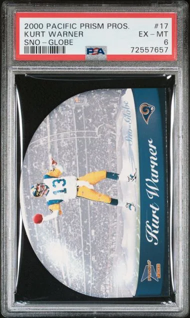 2000 Pacific Prism Prospects Sno-Globe Kurt Warner #17 card image