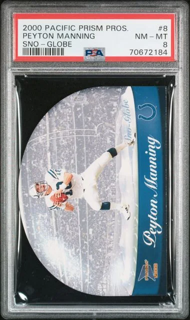2000 Pacific Prism Prospects Sno-Globe Peyton Manning #8 card image
