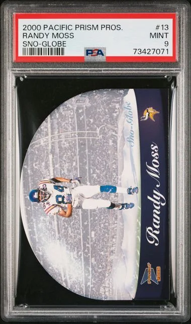 2000 Pacific Prism Prospects Sno-Globe Randy Moss #13 card image