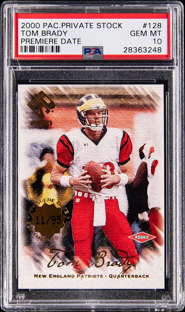 2000 Pacific Private Stock Premiere Date Tom Brady #128 card image