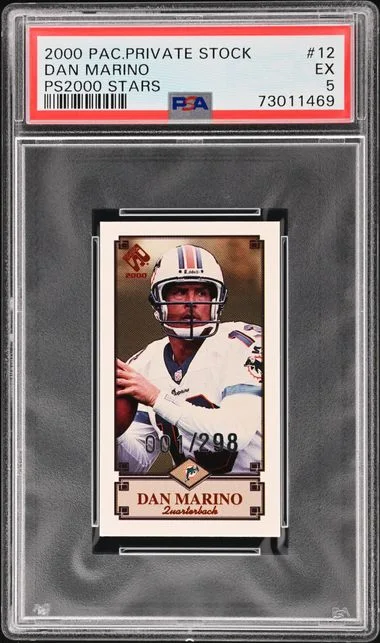 2000 Pacific Private Stock PS2000 Stars Dan Marino #12 card image