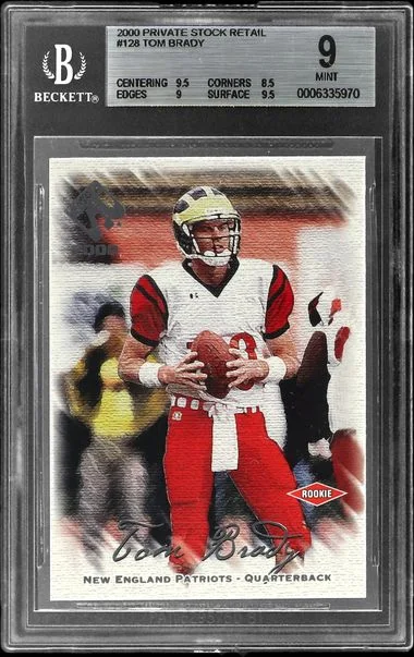 2000 Pacific Private Stock Retail Tom Brady #128 card image