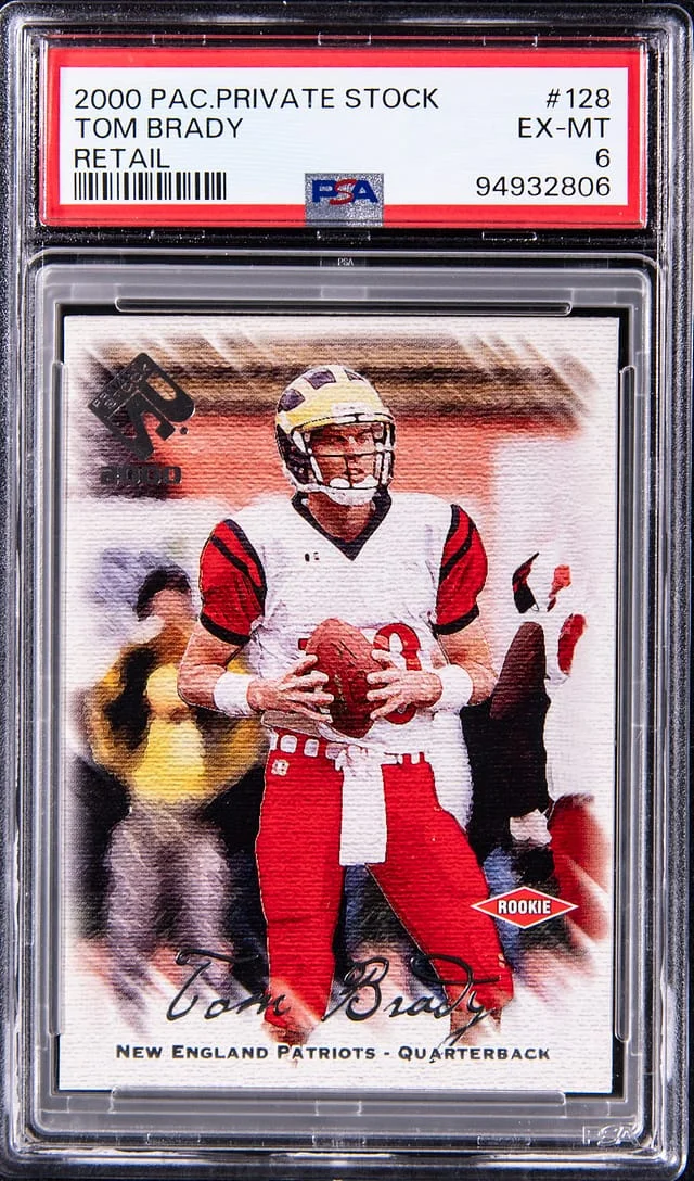 2000 Pacific Private Stock Retail Tom Brady #129 card image