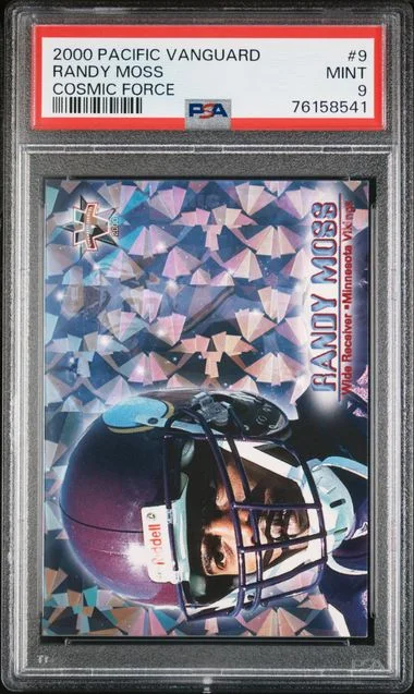 2000 Pacific Vanguard Cosmic Force Randy Moss #9 card image