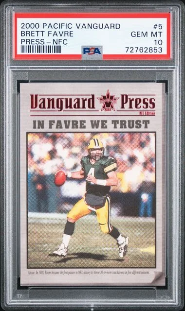 2000 Pacific Vanguard Press NFC Brett Favre #5 card image