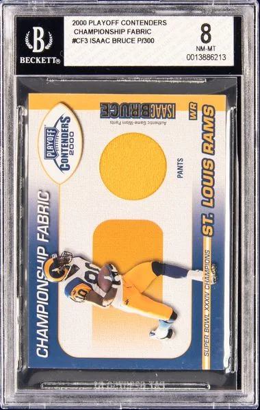 2000 Playoff Contenders Isaac Bruce Game-Worn #CF3 card image