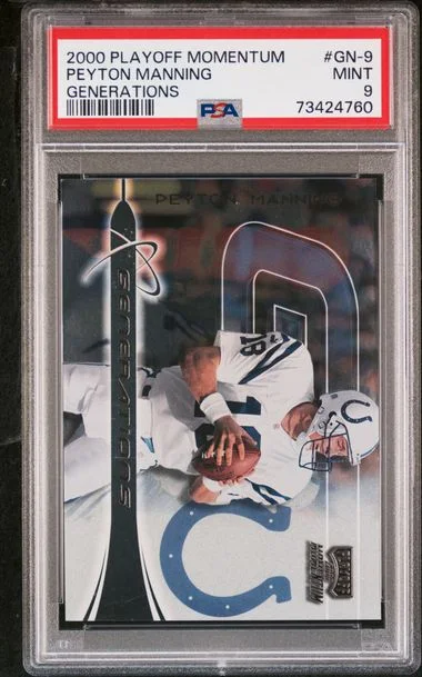 2000 Playoff Peyton Manning Momentum Generations #GN-9 card image