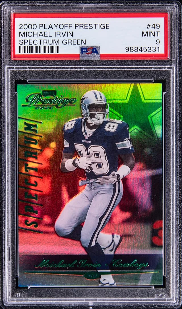 2000 Playoff Prestige Michael Irvin Spectrum Green #49 card image
