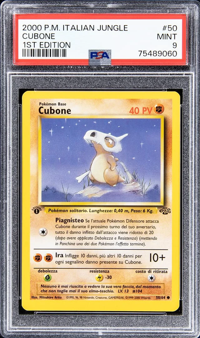 2000 P.M Italian Jungle 1st Edition Cubone #50 card image
