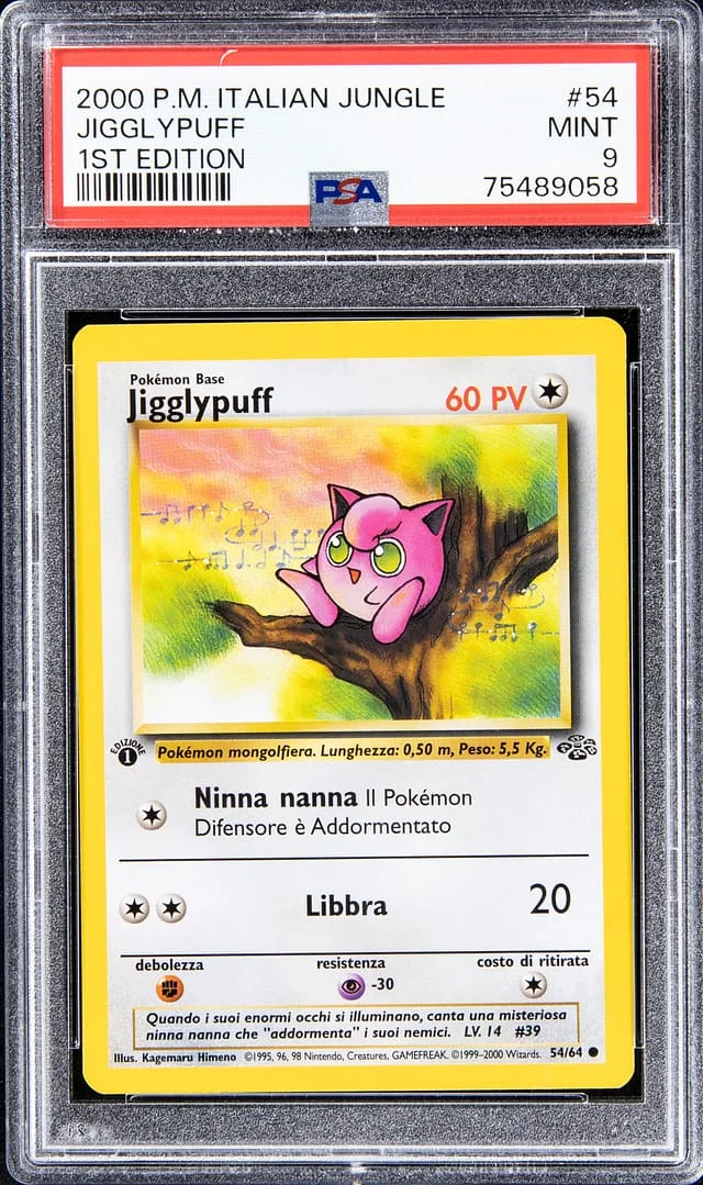 2000 P.M Italian Jungle 1st Edition Jigglypuff #54 card image