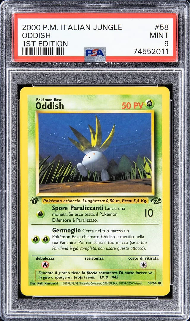2000 P.M Italian Jungle 1st Edition Oddish #58 card image
