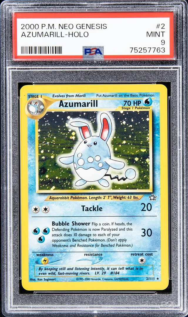 2000 P.M Neo Genesis Holo Azumarill #2 card image