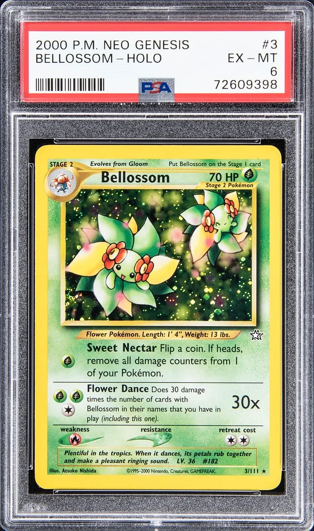 2000 P.M Neo Genesis Holo Bellossom #3 card image