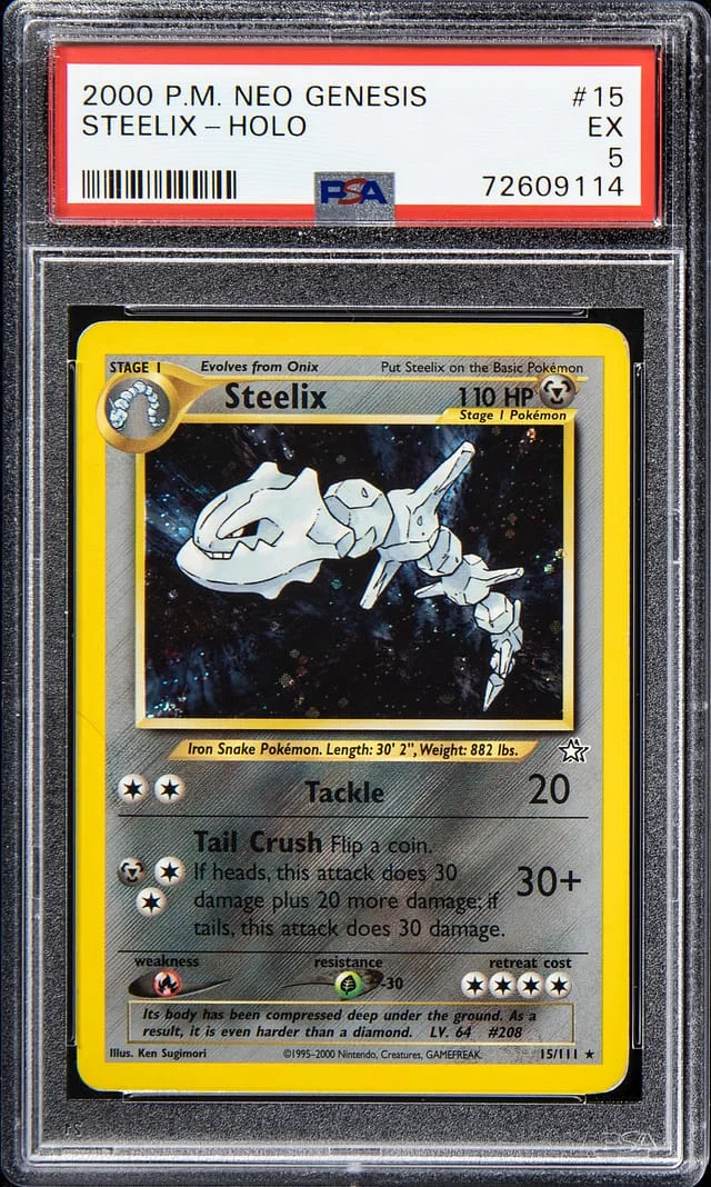 2000 P.M NEO Genesis Holo Steelix #15 card image