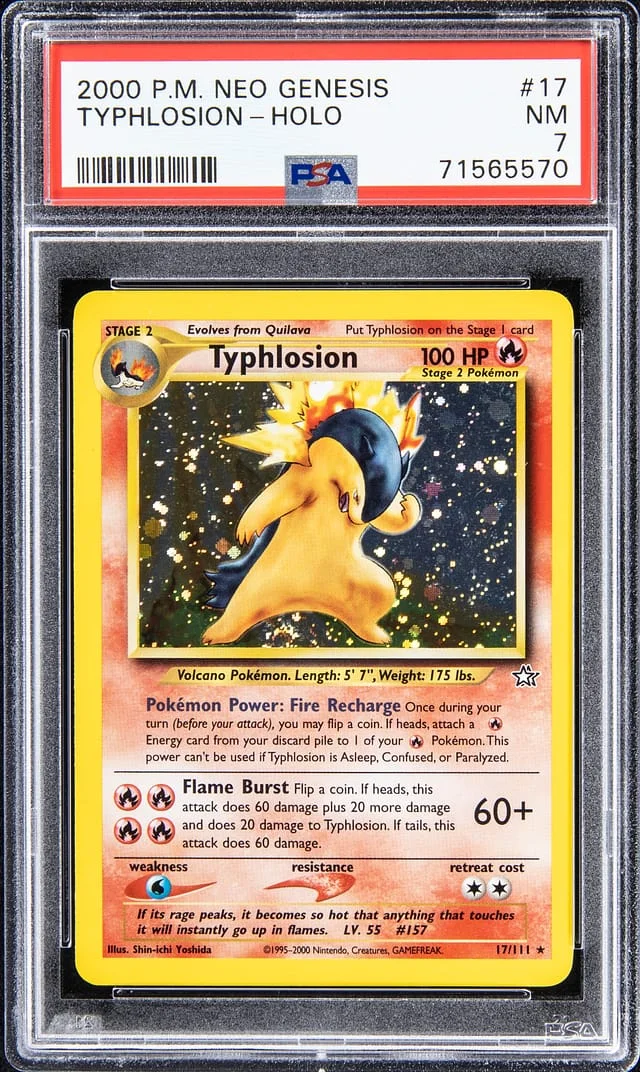 2000 P.M Neo Genesis Holo Typhlosion #17 card image