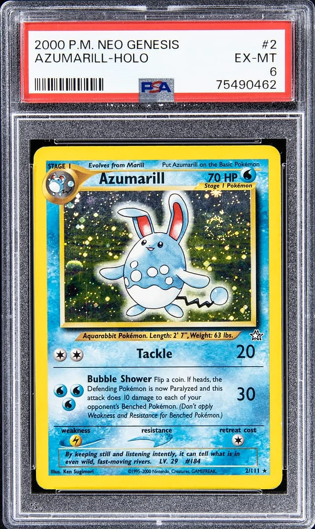 2000 P.M Neo Genesis Holofoil Azumarill #2 card image