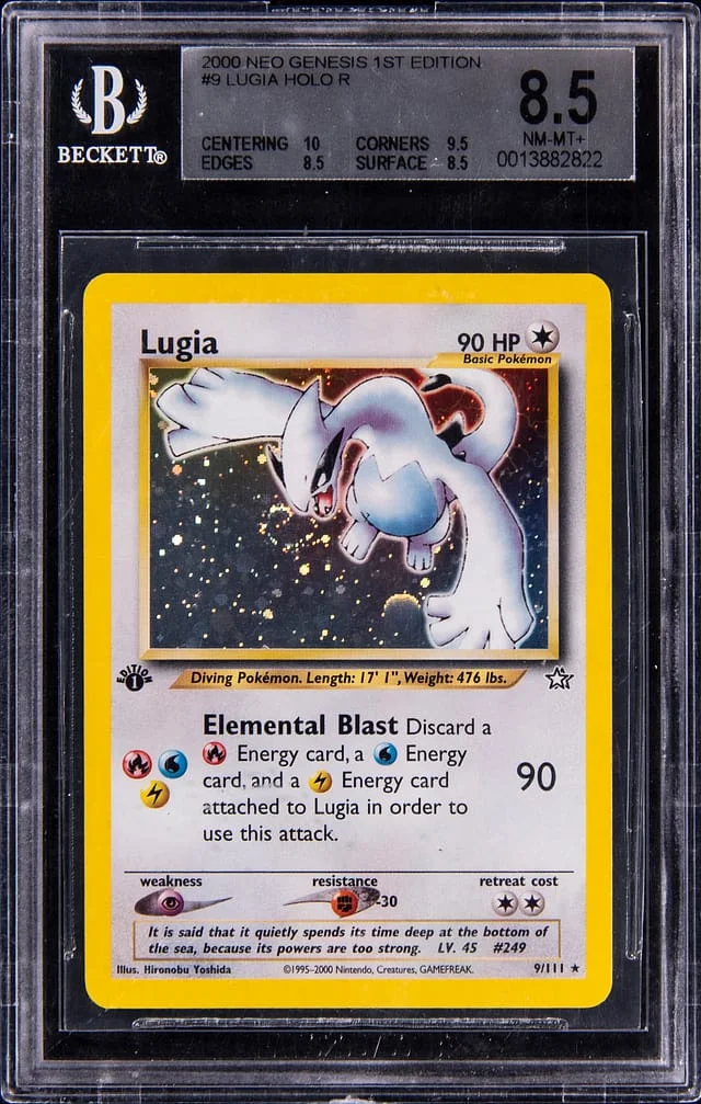 2000 Pokemon 1st Edition Neo Genesis Holo Lugia #9 card image