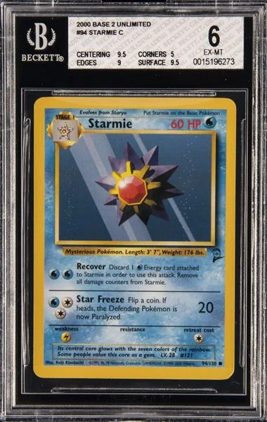 2000 Pokemon Base 2 Unlimited Starmie C #94 card image