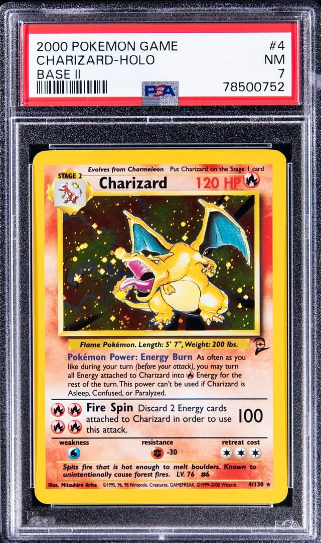 2000 Pokemon Base II Holo Charizard #4 card image