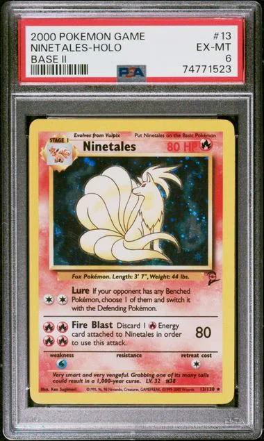 2000 Pokemon Base II Holofoil Ninetales #13 card image
