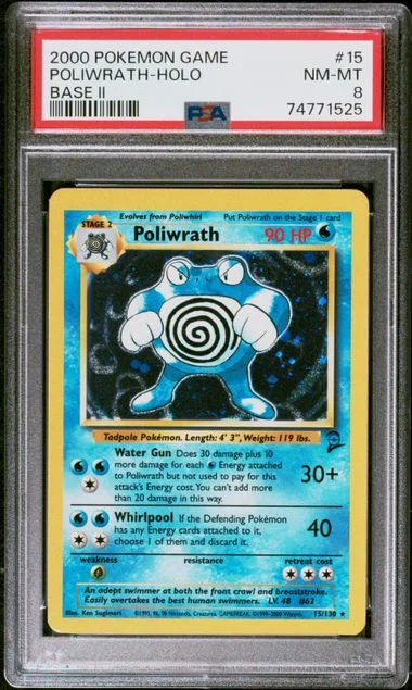 2000 Pokemon Base II Holofoil Poliwrath #15 card image