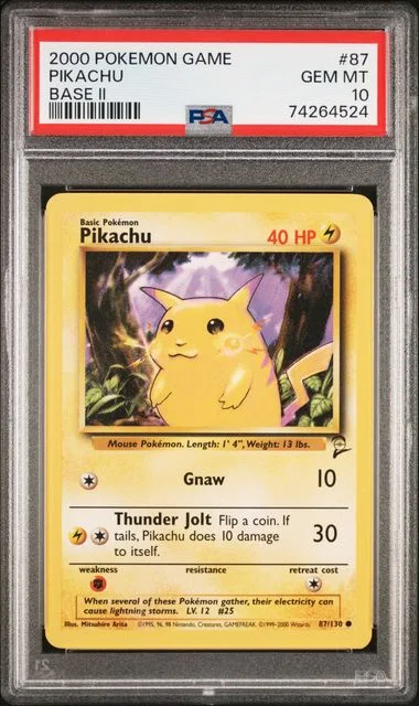 2000 Pokemon Base II Pikachu #87 card image