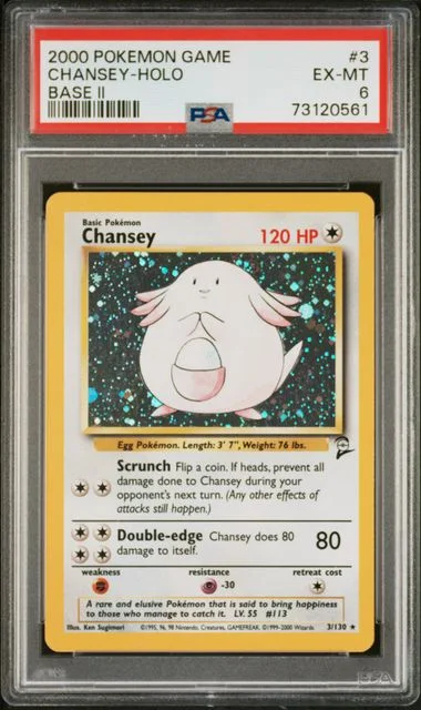 2000 Pokemon Base Set 2 Rare Holofoil Chansey #3 card image