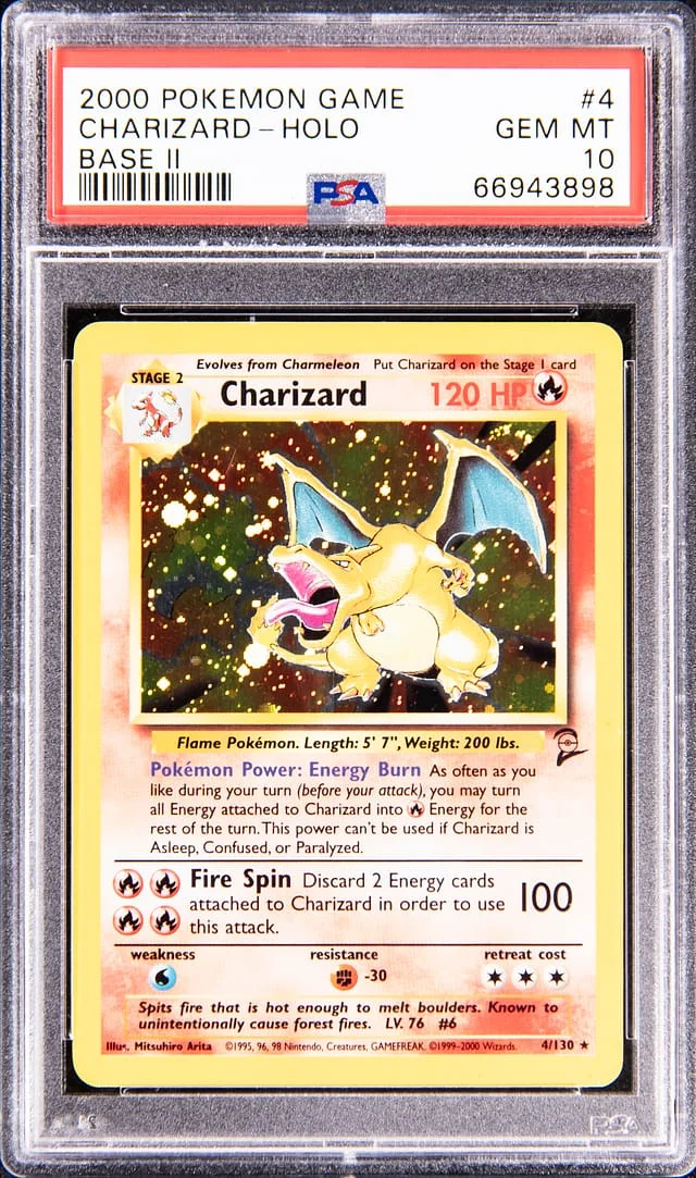 2000 Pokemon Base Set II Holo Charizard #4 card image