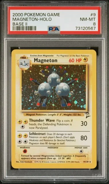 2000 Pokemon Base Set II Holofoil Magneton #9 card image