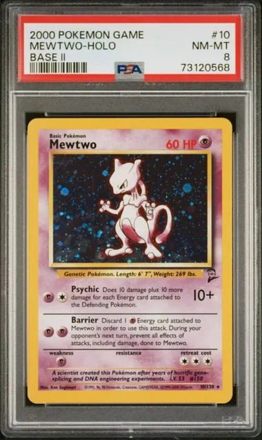 2000 Pokemon Base Set II Holofoil Mewtwo #10 card image